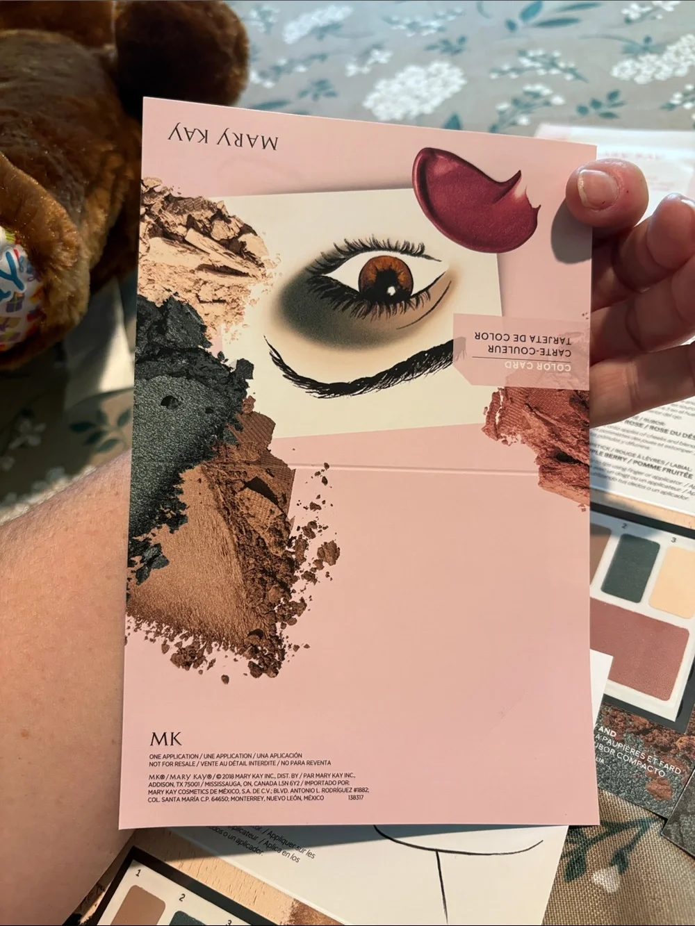 Mary Kay beauty lot, lipstick, blush eyeshadow, and eye patches